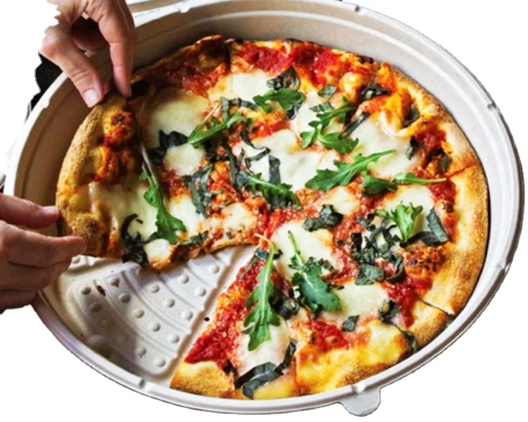 Eco friendly Bio-degradable Creative Bagasse Pulp Custom Pizza Packaging Boxes,Box Pizza