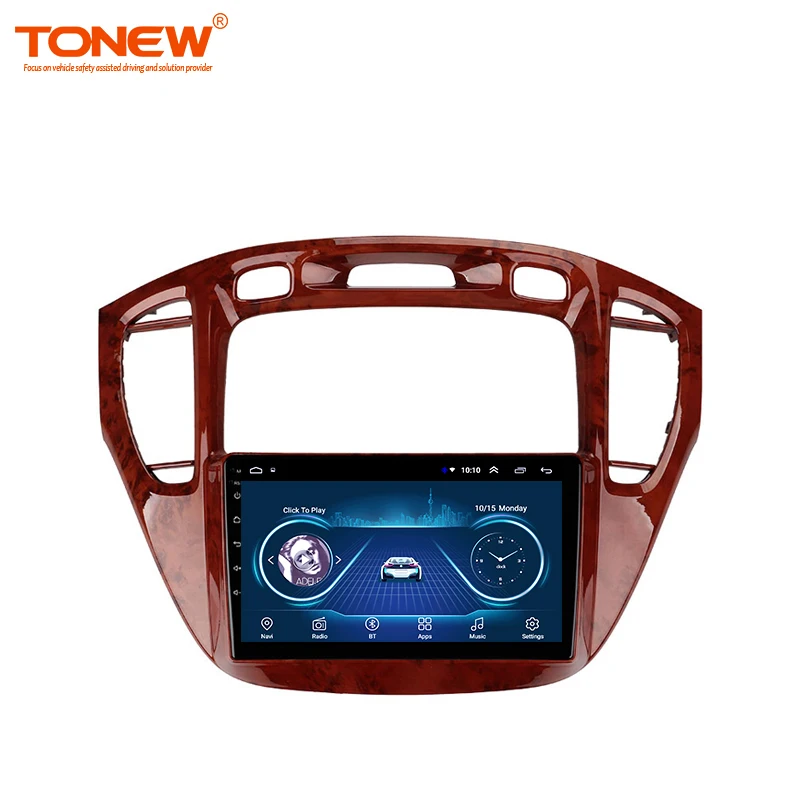 Tonew 9 inch Android 10 full touch screen car multimedia system for Toyota Highlander 2001 - 2007 gps radio navigation