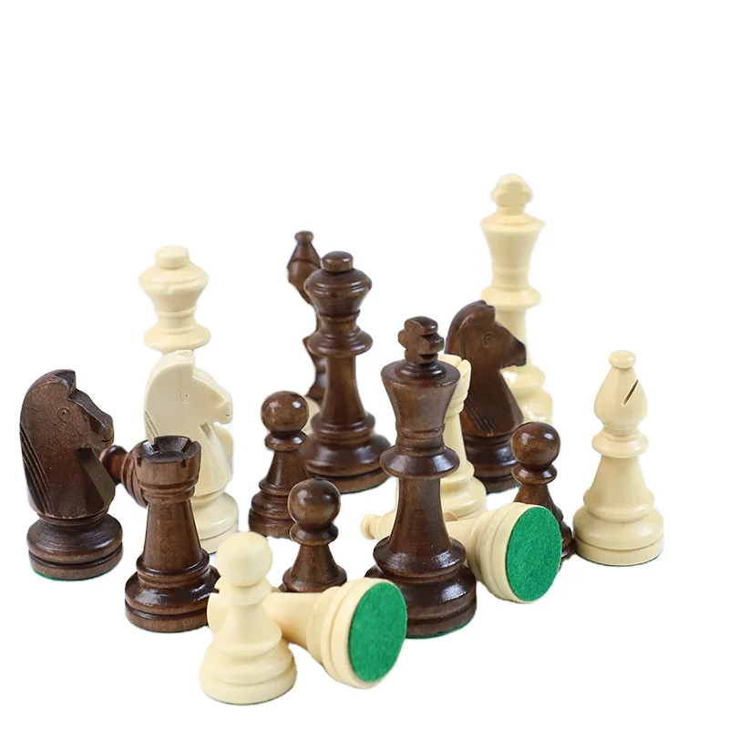 Factory direct sale 9.8 cm 3.8 inch heavy triple weighted chess king pieces tournament wooden ajedrez chess chess pieces
