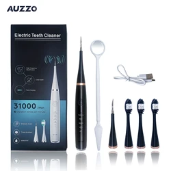 AUZZO High Quality Teeth Cleaning Tool Ultrasonic Sonic Cleaner Kit Plaque Tartar Removal Device