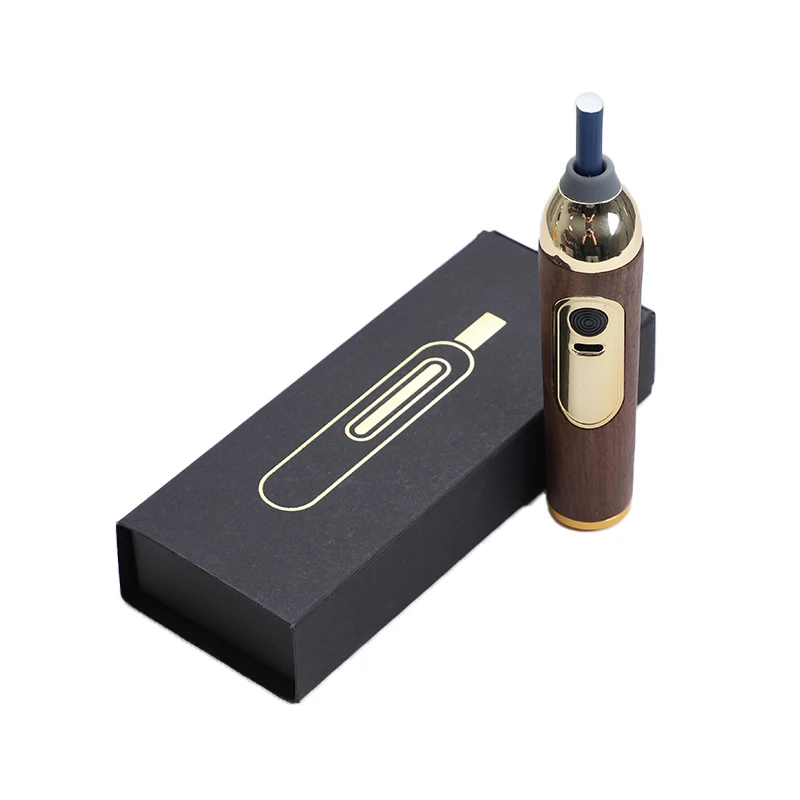 Wholesale New Design Luxury Wooden Car Ashtrays Custom High Quality Portable Rechargeable USB Handheld Ashtray