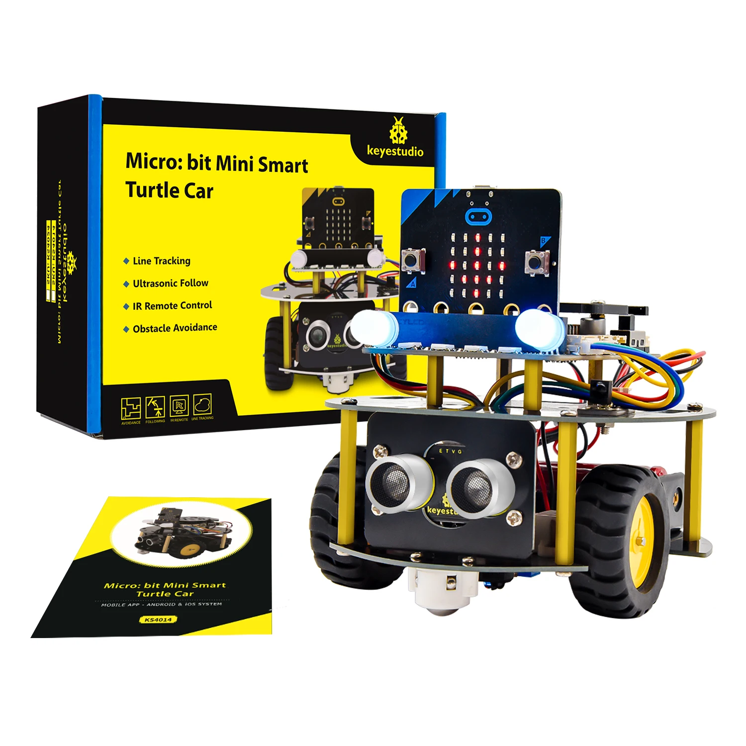 Keyestudio Micro:bit Mini Smart tortoise Car micro bit complete kit
