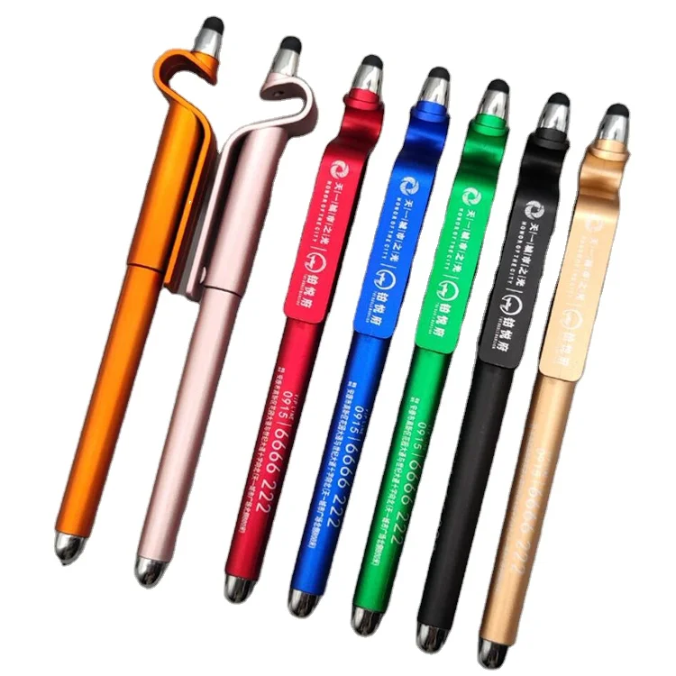 2022 custom logo stylus aluminium  metal pens with custom logo promotional for business  high quality