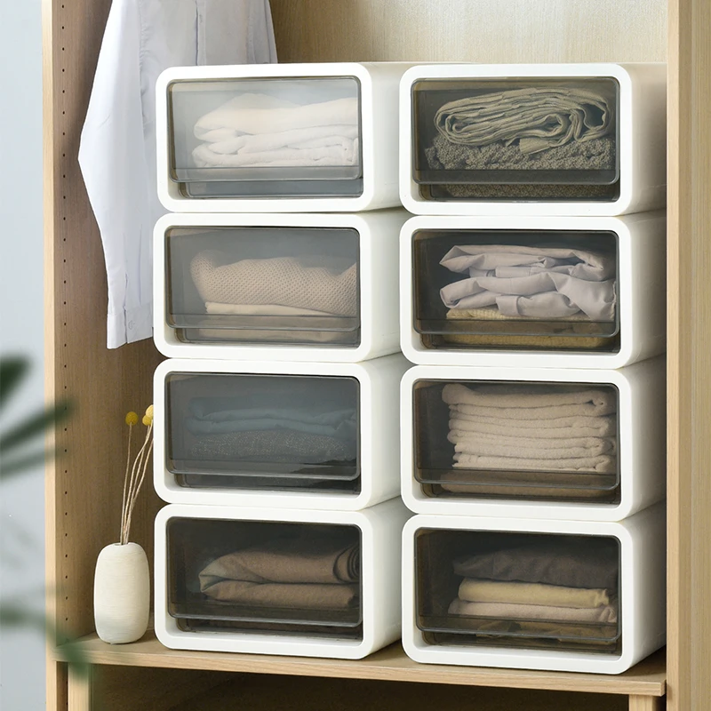 Direct Sales Household Item Drawer Type Storage Box Wholesale 6 Pcs Set Plastic Storage Organizer Box Drawer