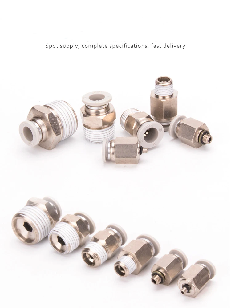 Pneumatic Fittings PC4-01 PC4-M5 PC4-M6 Bore 4mm For 4mm PTFE Tube Connector Coupler quick Pneumatic Connector