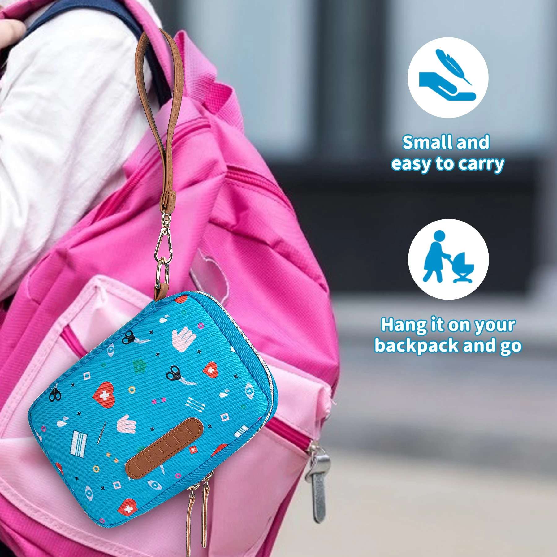 Customized Logo OEM Baby Kids Ready To Use First Aid Kit Full Stocked Set Medical Kits With First Aid Equipment