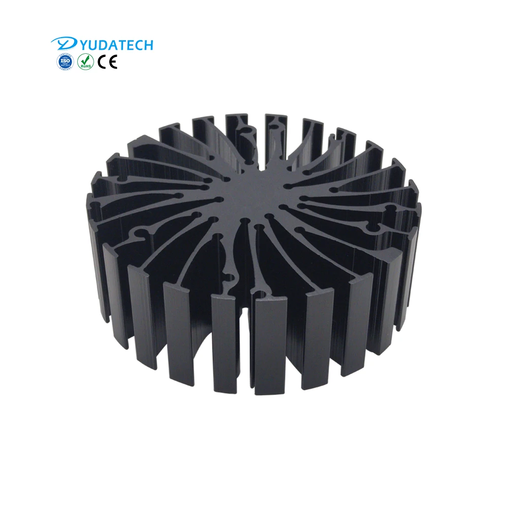 Customized LED Sunflower Heat Sink Anodized Aluminium Extruded LED Cooling Heatsink For LED