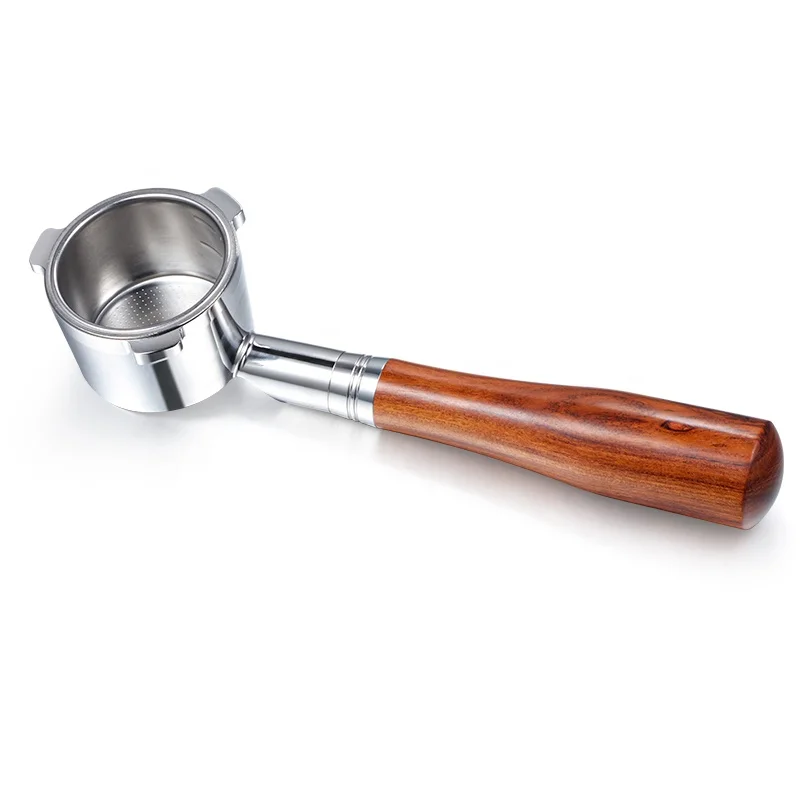 Three-Ear Wooden Handle Coffee Filter Common Size 51mm Coffee Bottomless Sage Barista Portafilter