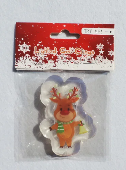 LED  Jelly Window Stickers TPR Lighting for Holiday Decoration Christmas Gel Clings  Jelly  Stickers