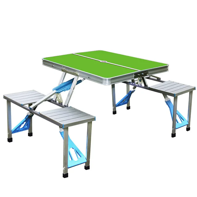 
Portable Foldable Heavy Duty Outdoor Camping Folding Dining Table and Chairs set for Picnic Barbecue Party 