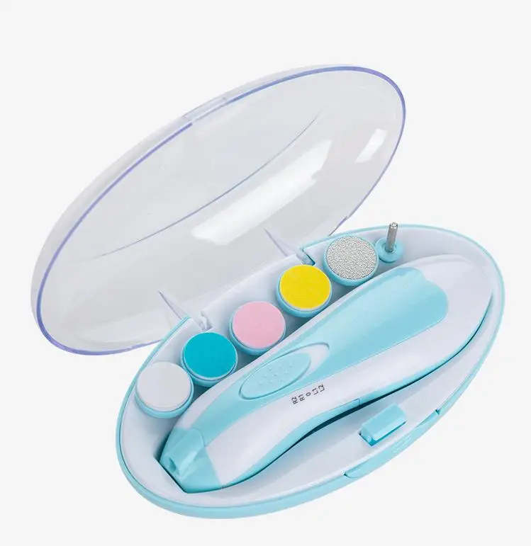 6 in 1 Two Way Rotation Baby Electric Nail Trimmer Nail Grinder with 6 Head Lima Electrica Para Cortarle Las Unas Al Bebe