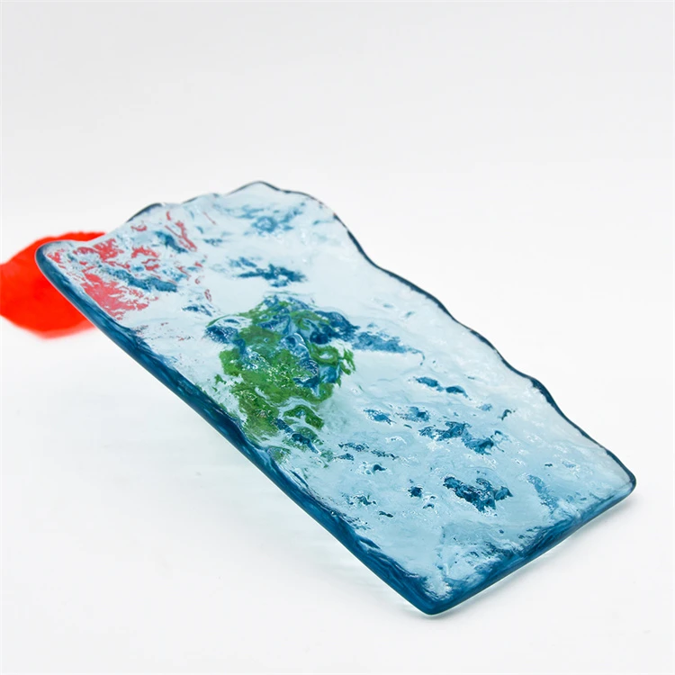 Wholesale Building Hot Melt Glass Tempered 3-25mm Art Pattern Custom Color Textured Cast Fuse Glass