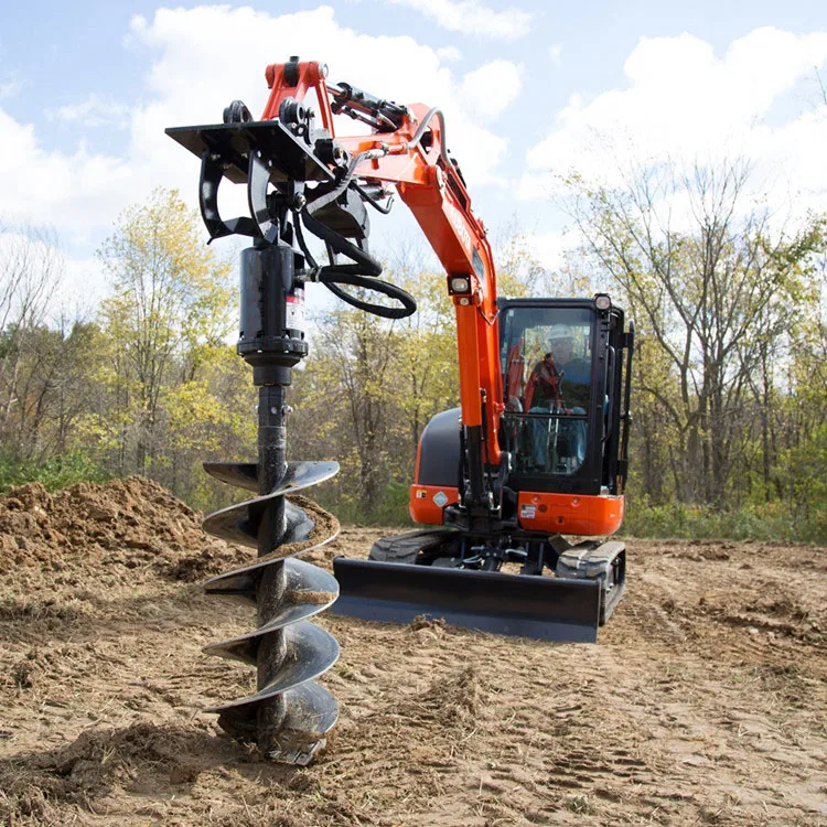 Новая наземная дрель/земляной шнек установленный на экскаваторе JCB JZ130 для посадки