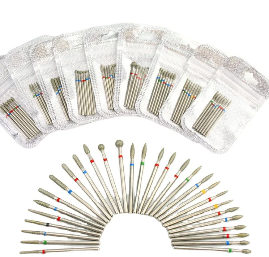 Jinyi Diamond 7PCS/Set Tungsten Steel Silicon Ceramic Stone Milling Nail Art Silver Grinding Carving Polishing Head Drill Bits