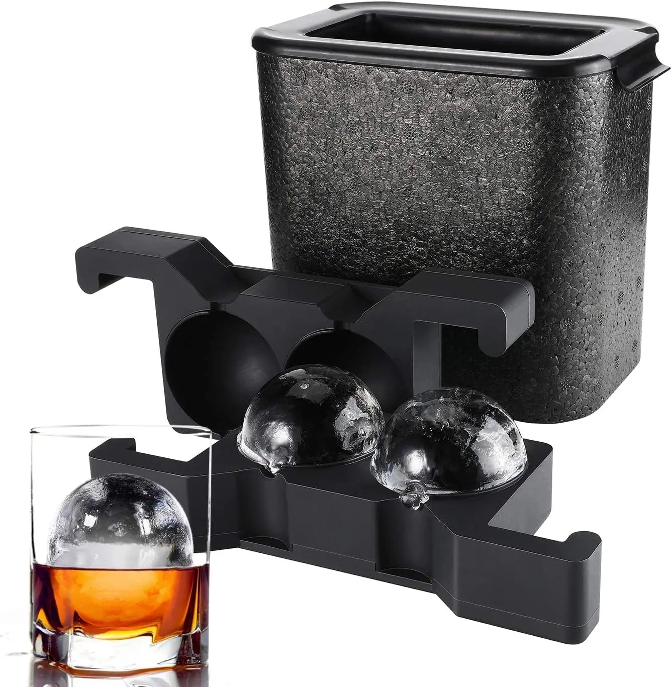 Silicone Crystal Clear Sphere Ice Ball Mold Crystal Clear Ice Ball Mold Maker with Patented