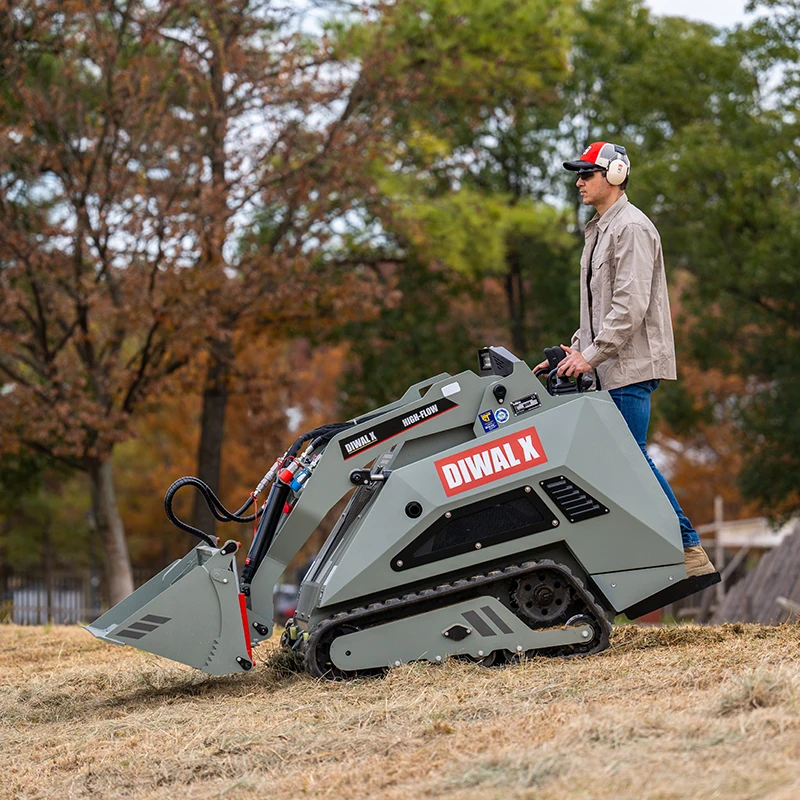 Boleo CE EPA Approved 30hp Diesel Engine Mini Tracked Skid Steer Loader With 4 In 1 Bucket