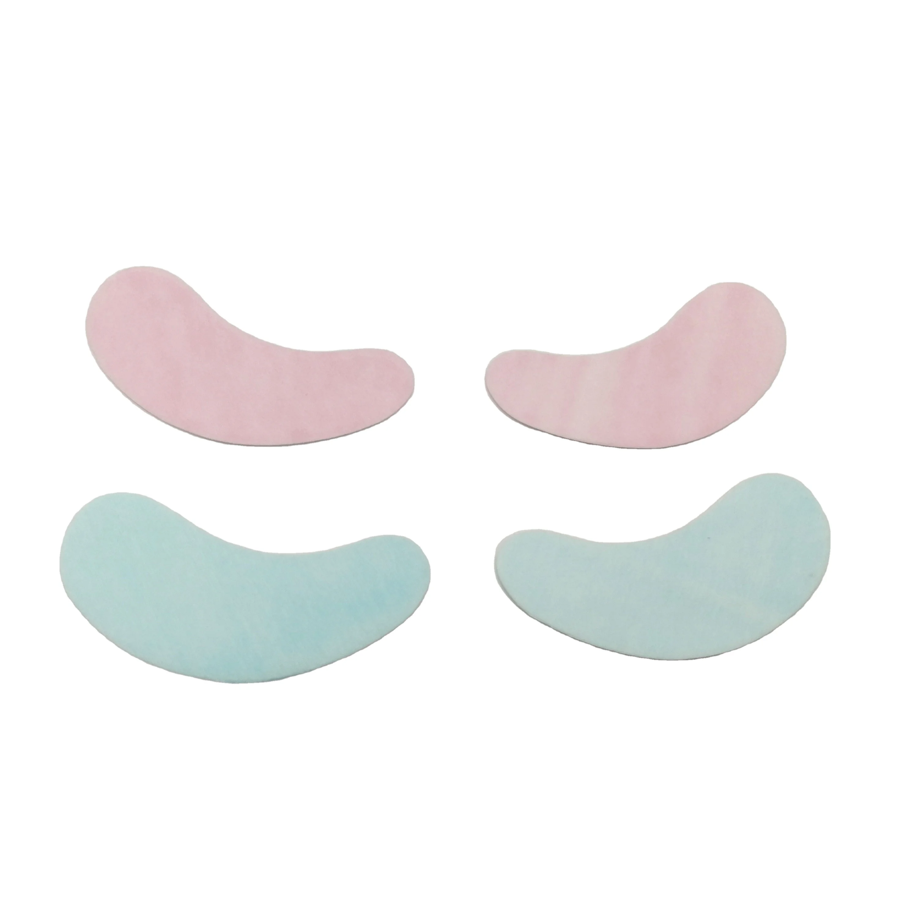 New arrival professional lint free white green pink under eye pads gel silicon eye patch for eyelash extensions eye gel pads