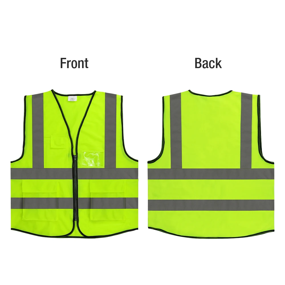 Защитный жилет высокой видимости EN20471 ISO CE, высококачественный светоотражающий жилет с несколькими карманами, высокая видимость