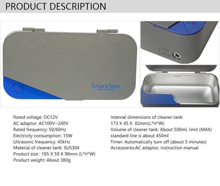 
Smartclean Factory price ultrasonic wave washing machine for china 