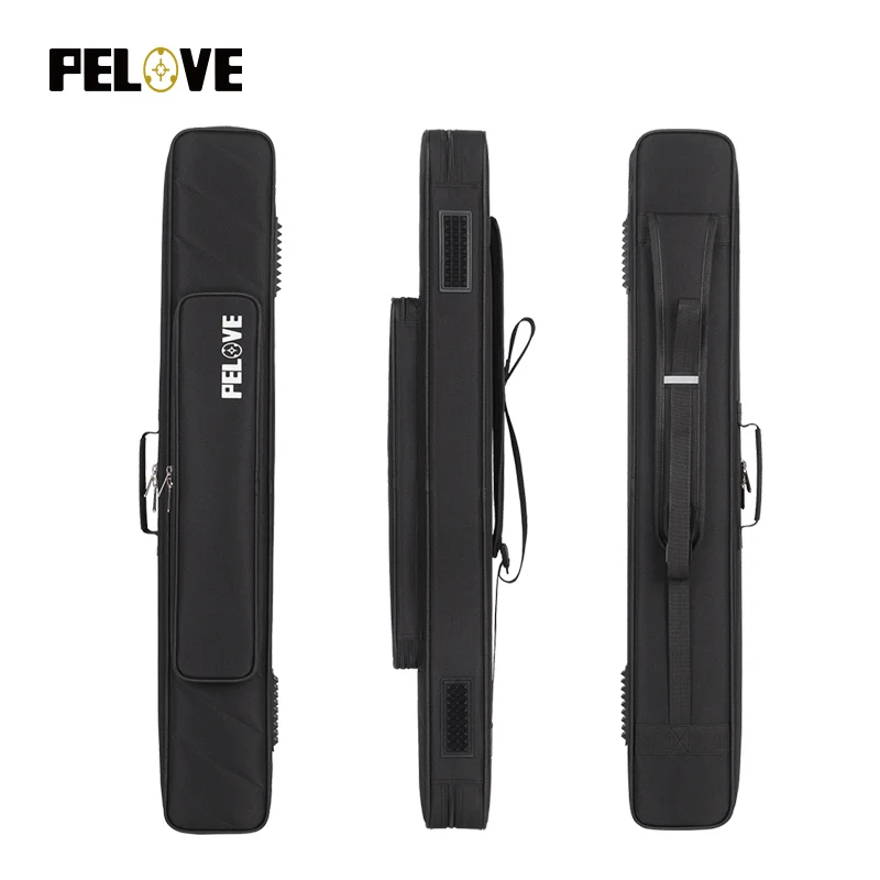 custom logo waterproof 2 butts 4 shafts Billiard cue case Pool Cue Bag Stick Holder for 1/2 Billiard Cue with shoulder strap