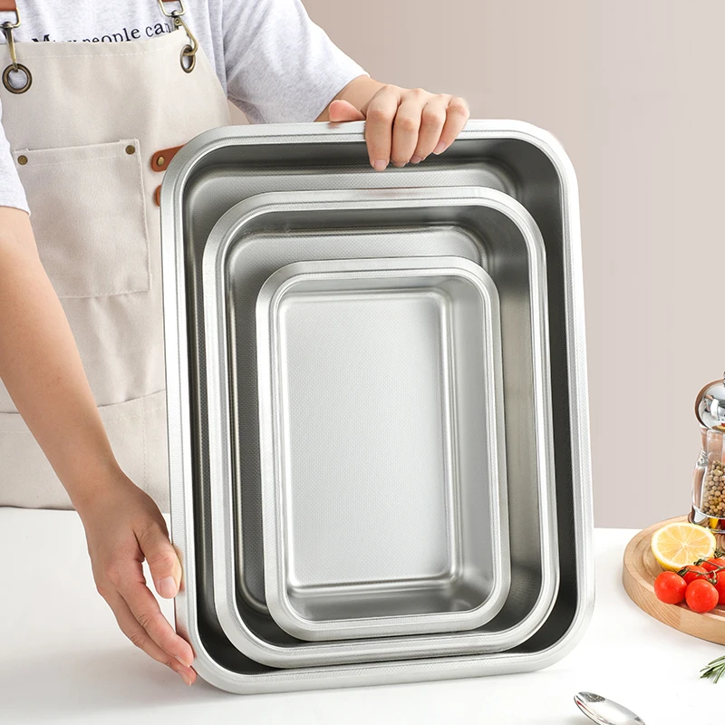 Hongyuan Stainless Steel Nonstick Cooking Serving Tray Bbq Toaster Fish Grill Roasting Pan