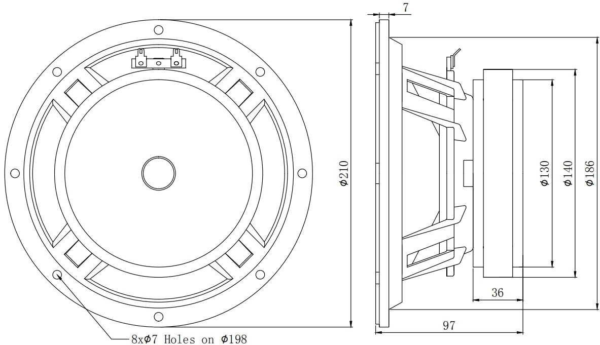 ferrite hot sale line array mini audio speaker unit Woofer manufacturer