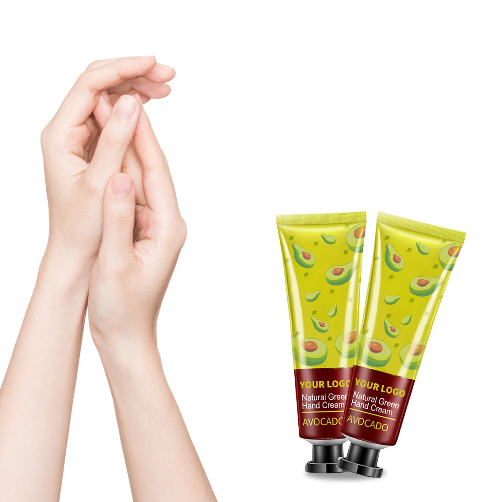 Cosmetic Perfumed private label moisturizing exfoliating collagen hand mask care lotion aluminum tube travel size hand cream