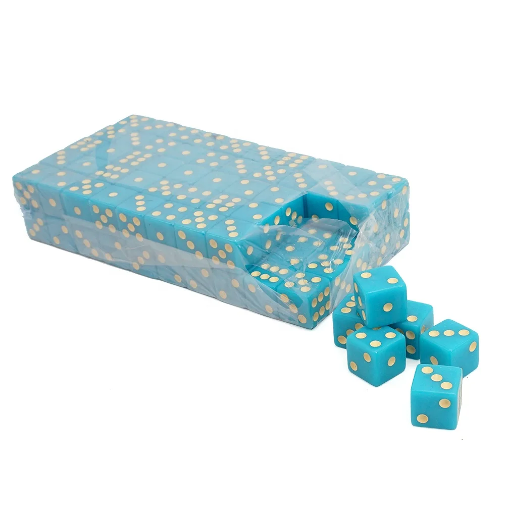 Professional custom 16mm d 6 sided colorful dice straight corner white dot for other entertainment products