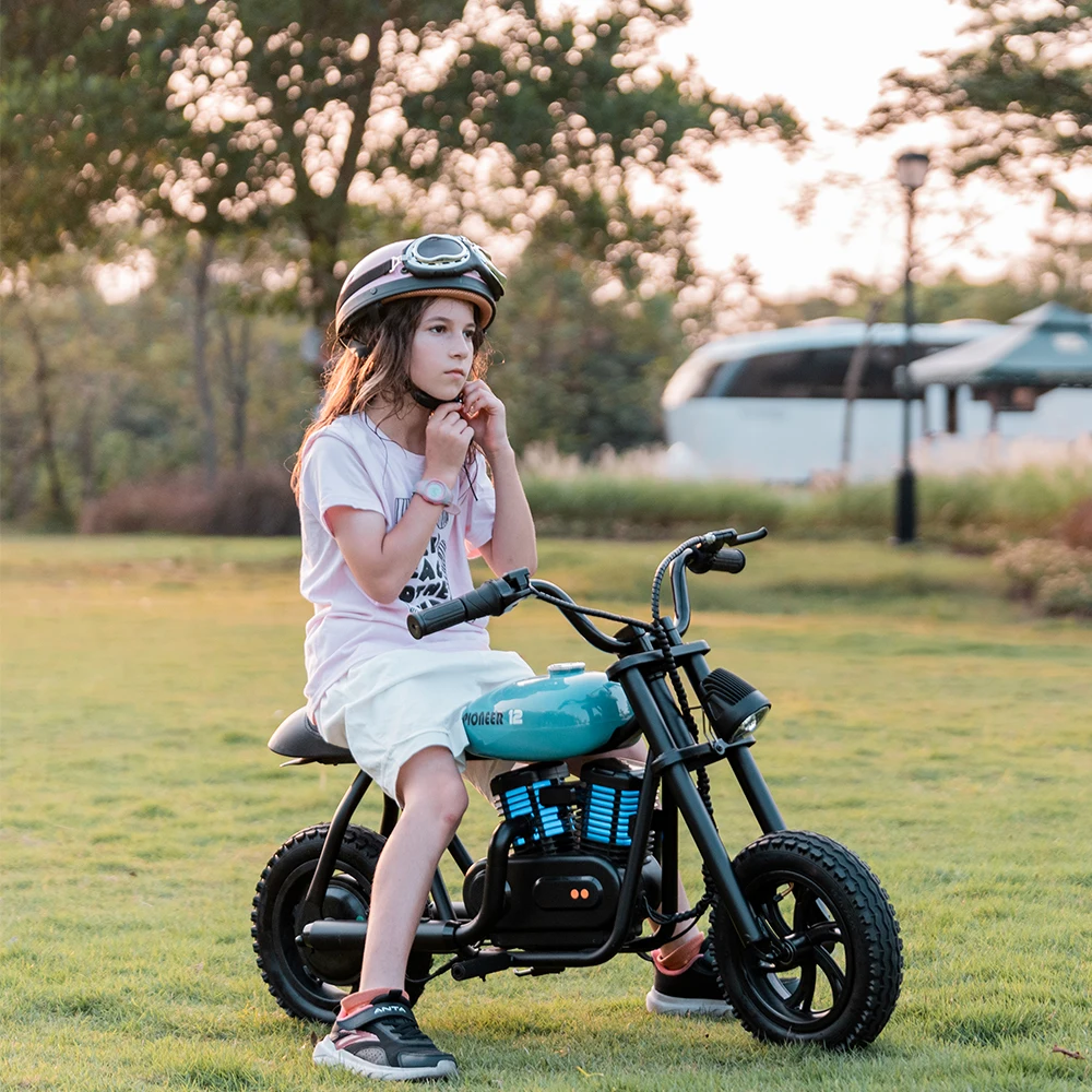 wholesale hyper gogo motorcycle Pioneer  24V lithium battery  13km Range with music speakers  for age 7-12