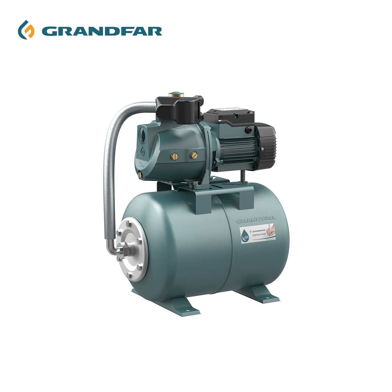 GRANDFAR Mini 220V 50Hz 750W 1Hp Automatic Electric Starter Diesel Water Pump Sets With Pressure Tank