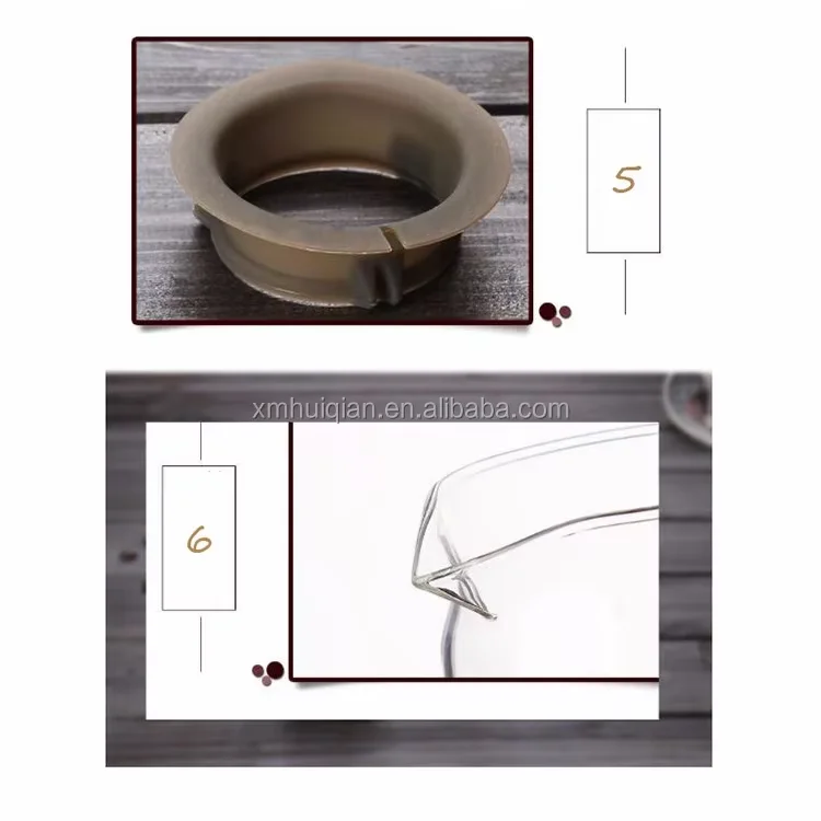 drip limited hot coffee dripper style server kettle 360ml 600ml coffee pot/teapot set heat resistant glass