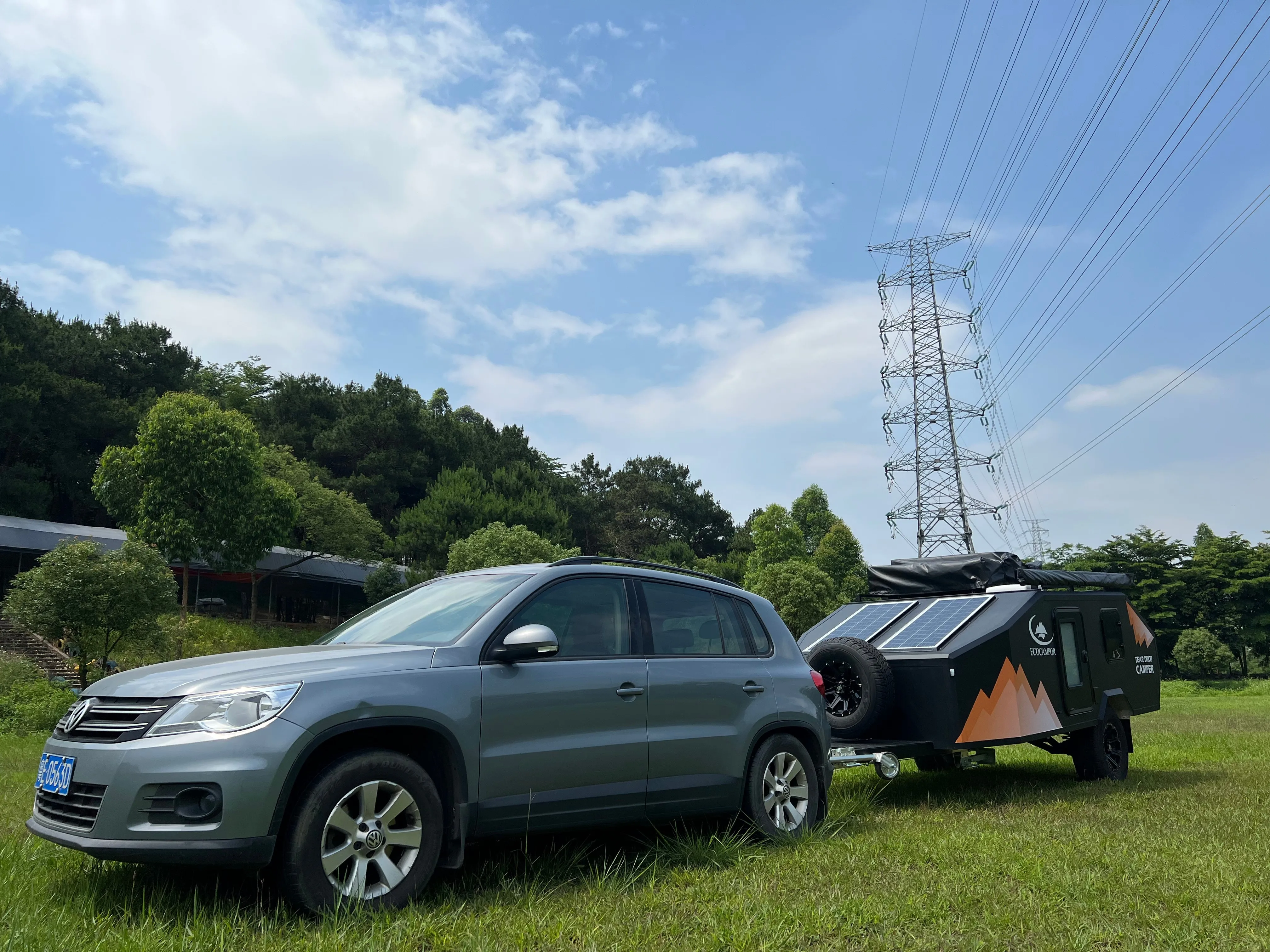 Ecocampor off road mini camping atv utility trailer motorhomes caravans rv with kitchen