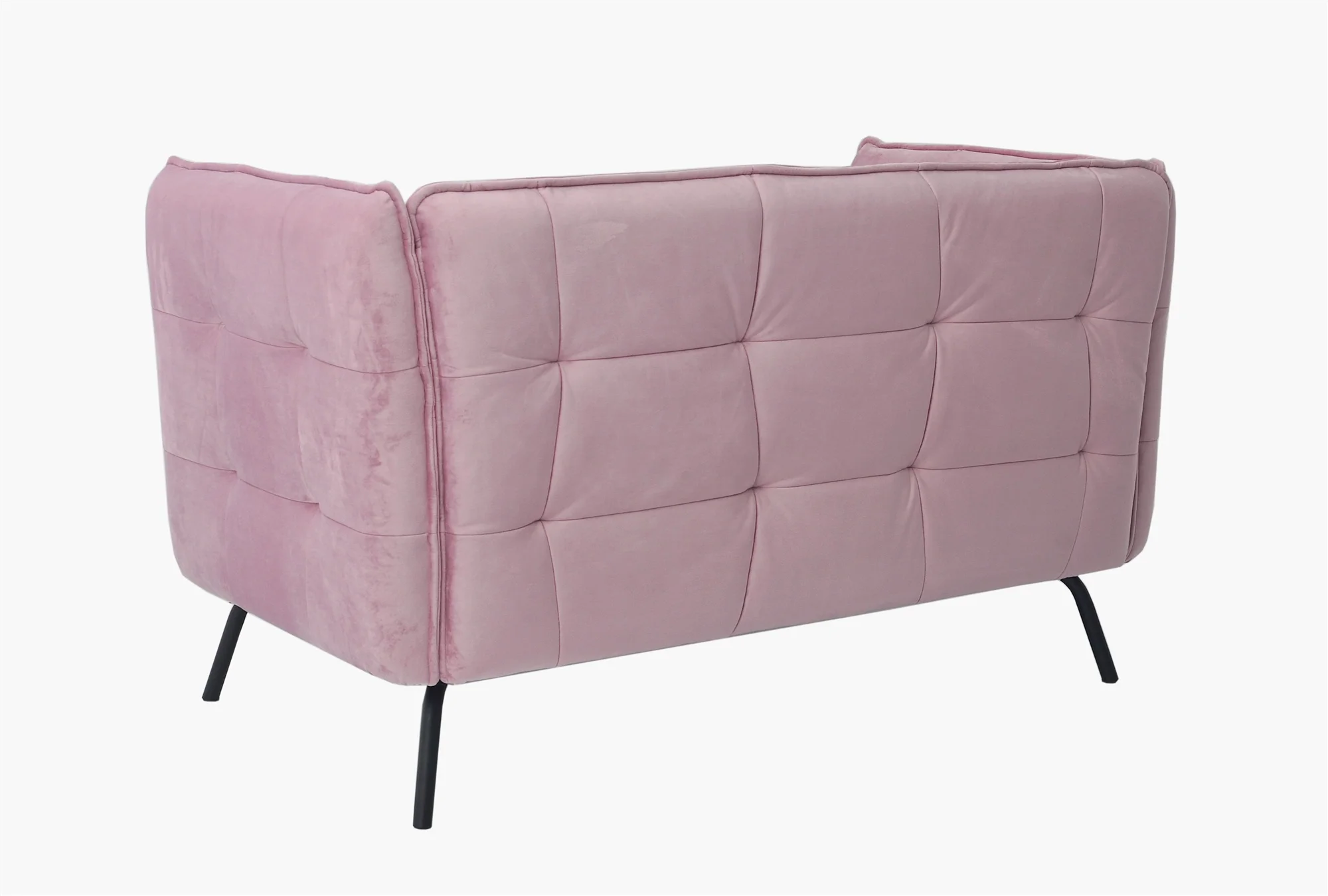 Nisco Modern fabric living room couch 2 seater arm sofa in pink