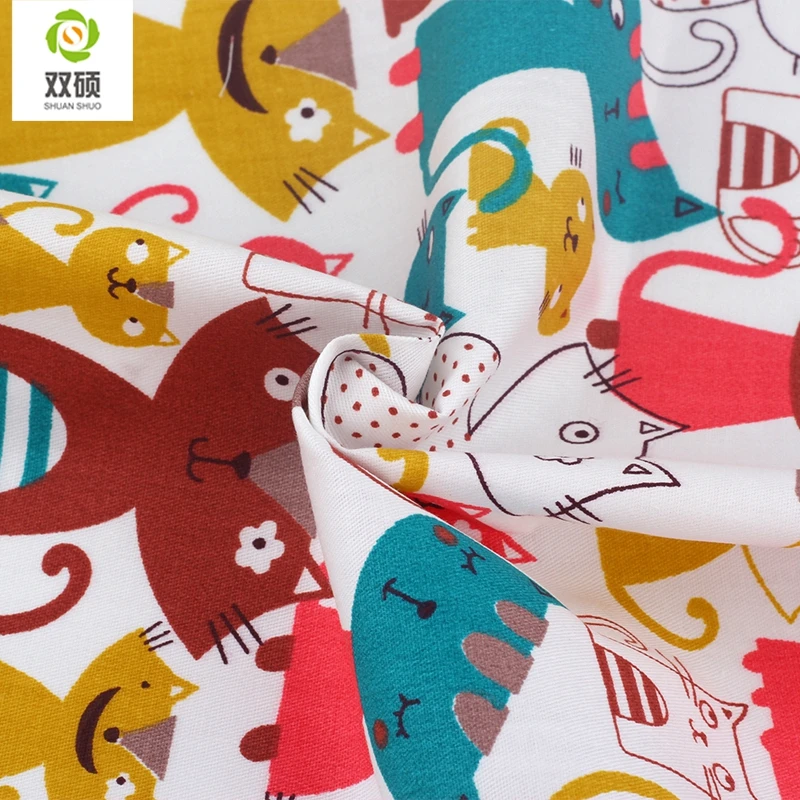 Soft printed 100% cotton cartoon fabric textiles for sewing patchwork