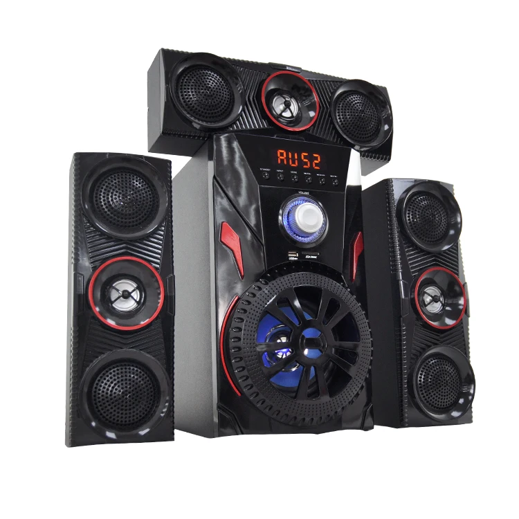 Hot Selling Led Light Creative Full Range Active Home Theater System Speaker Multimedia Bluetooth 3.1 PC Karaoke Speaker