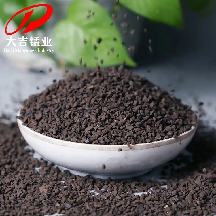 MnO2 40%  50%  60%  Pyrolusite Manganese Dioxide Granules filter sand  used in drinking water cartridge