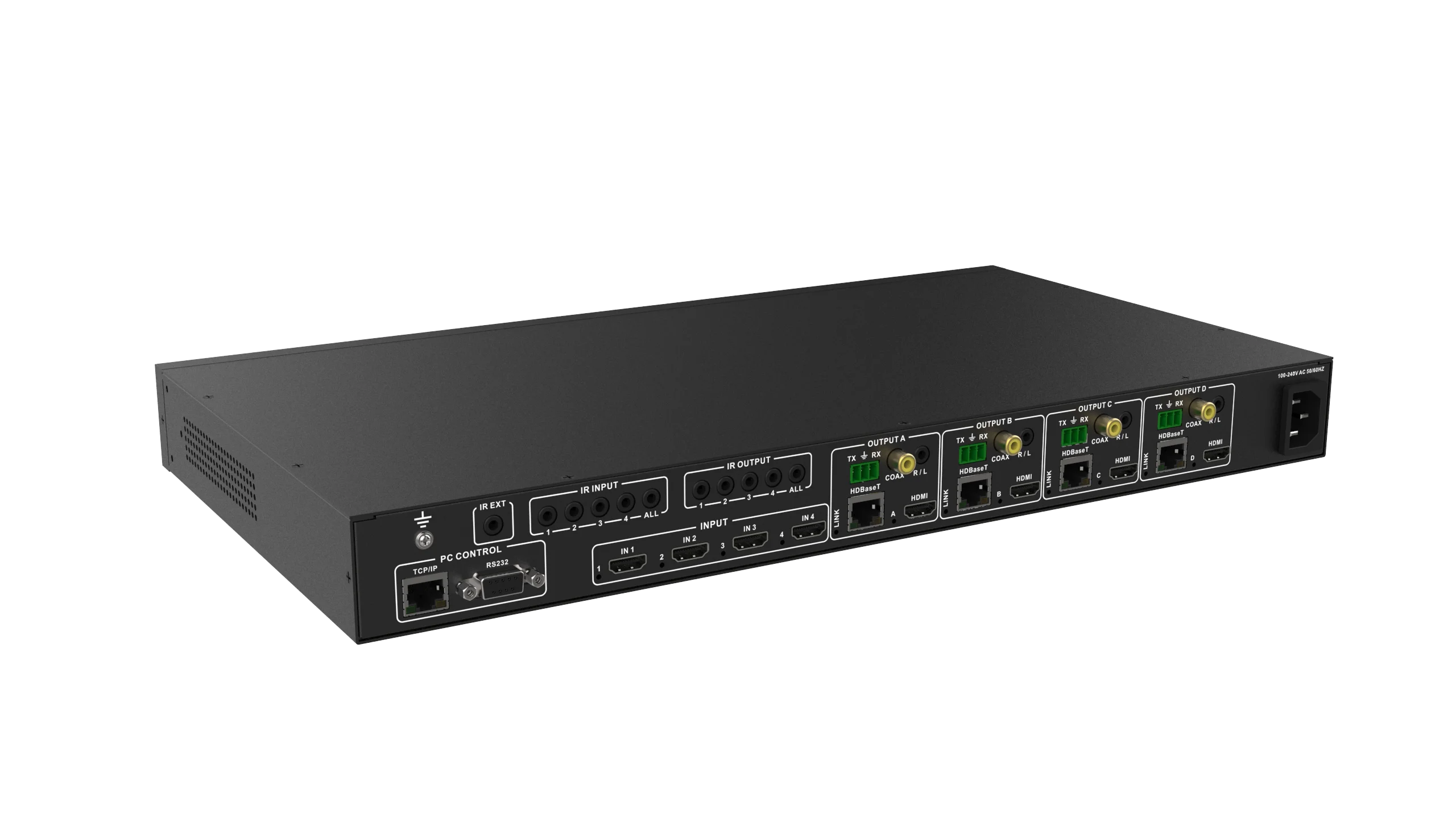 4x4 HDbaseT matrix 4K@60hz 4:2:0 70m POC IR HDMI matrix