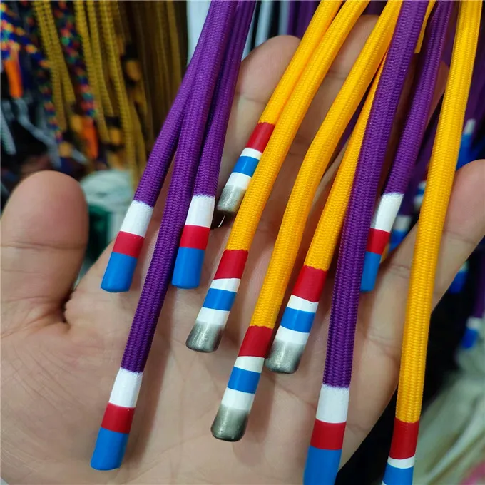 2023 New Arrival 6mm round  Cords with Silicone Tipping 100% Polyester Braided Rope for Garment