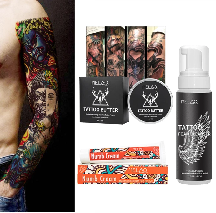 MELAO Custom Private Label Natural Organic Gentle Efficient Relieve Pain Itching Redness Before Tattoo Eyebrow Tattoo Cream