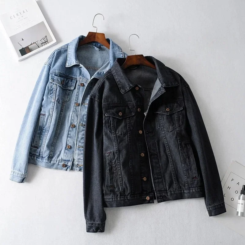 Hot Selling Plain Denim Coat Cotton Breathable Fashion Casual Womens Jeans Jackets