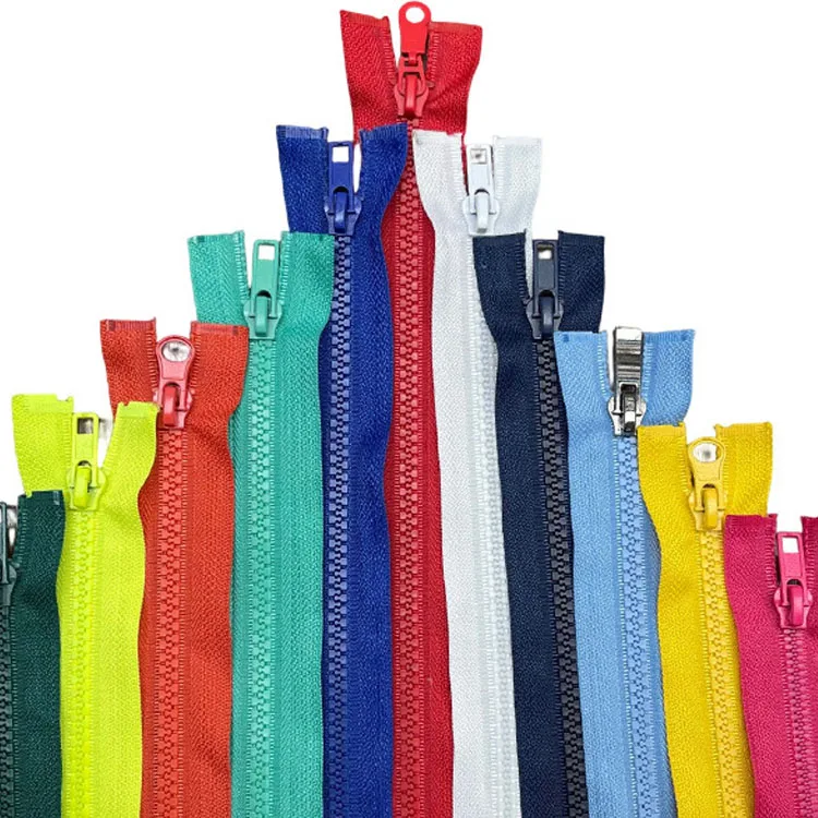 Custom Size 3# 5# Zipper Close End Plastic Zip For Bags Colorful Resin Zipper