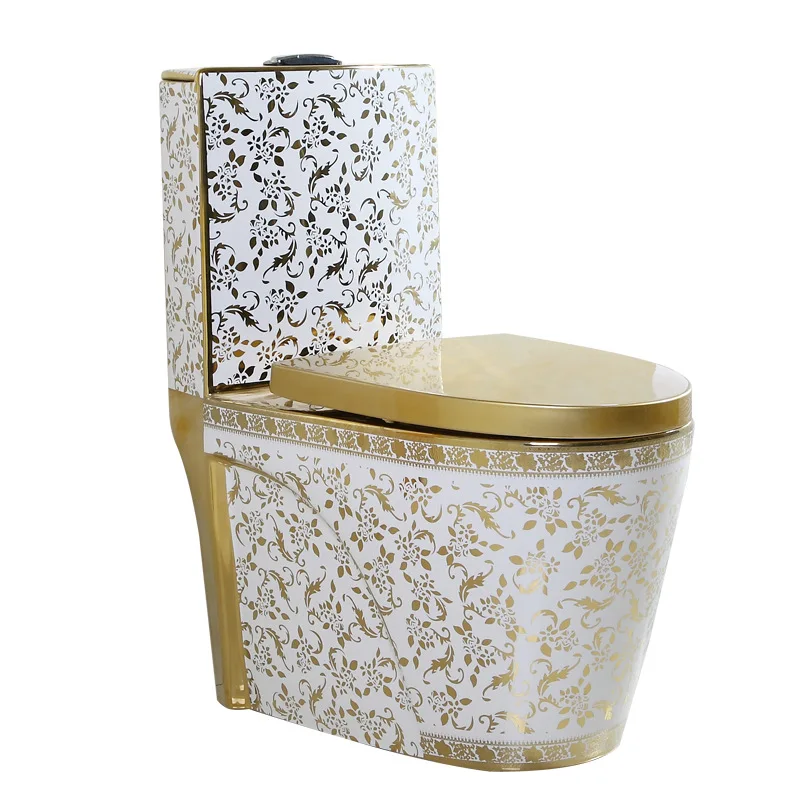 luxurious electroplated gold water saving water closets golden toilet