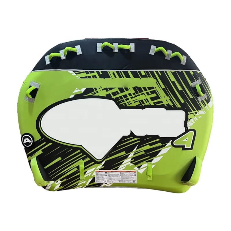 Inflatable towing tube for 4 riders, surf equipment for adults, environmentally friendly PVC and nylon material