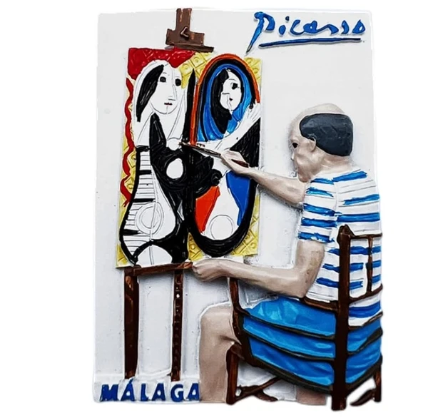 Resin 3D famous painter Picasso Malaga Spanish refrigerator magnet tourist souvenir