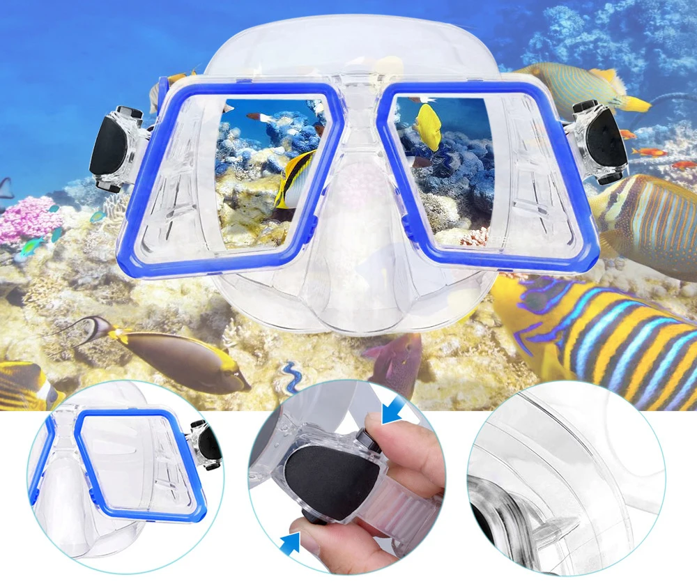 Factory Price Custom New Design Square Frame Snorkel Masks Cool Fashion Adult Diving Mask For Snorkeling