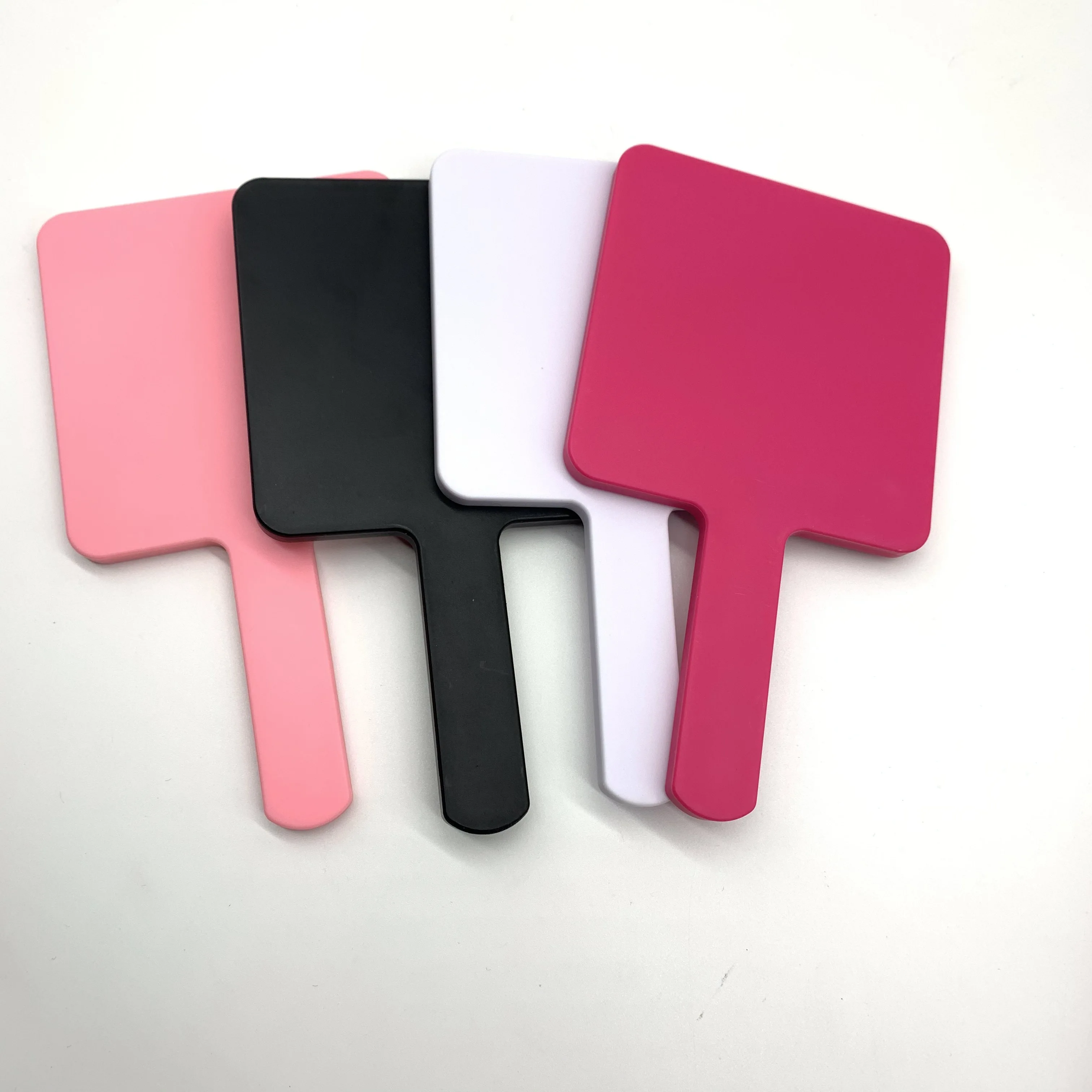 Custom Handheld Pocket Makeup Mirror Vintage Personalized Portable Mini Pink Heart Hand Held Vanity Mirror With Logo