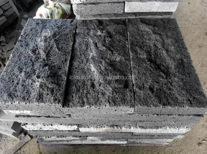 Пластины из лавового камня с небольшими