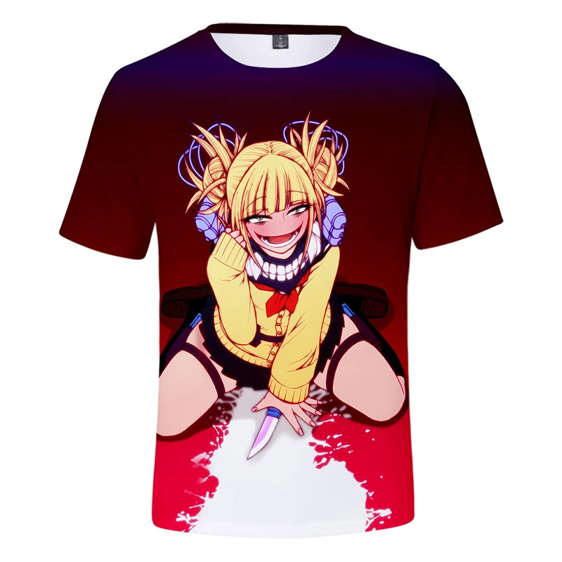 Summer adult size High quality polyester cotton blend 3D digital printing T-shirt My Hero Academia T shirt anime hats