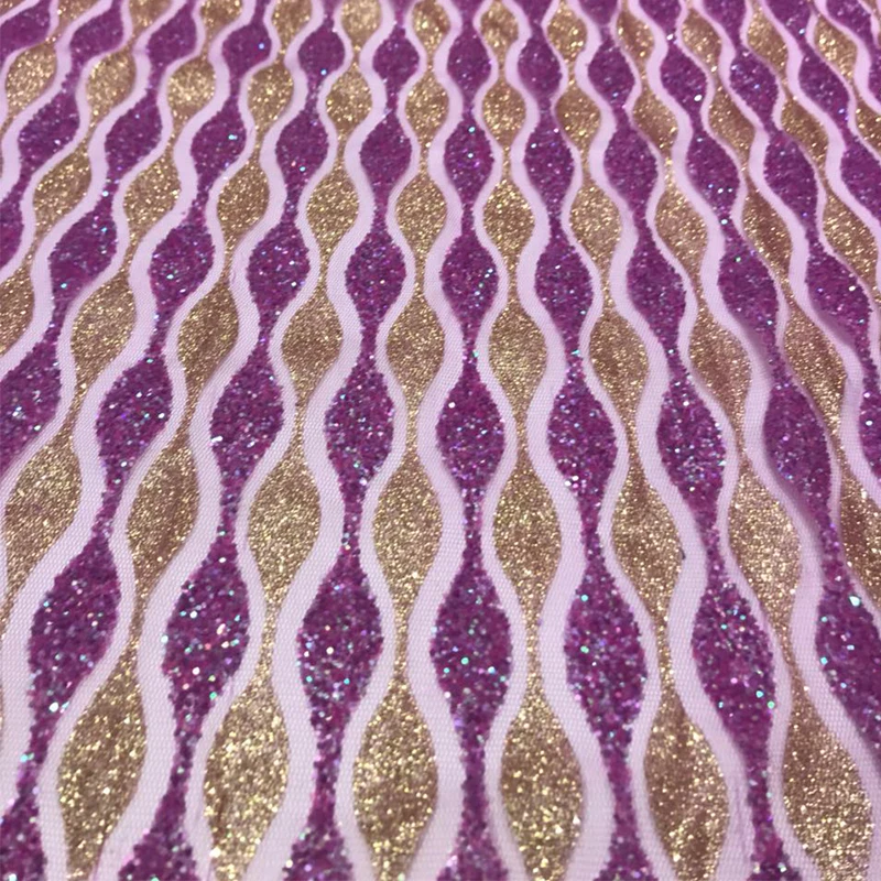 Высококачественная Роскошная блестящая Тюлевая сетка серебряного цвета для вечернего свадебного платья горячая распродажа Золотая кружевная ткань с