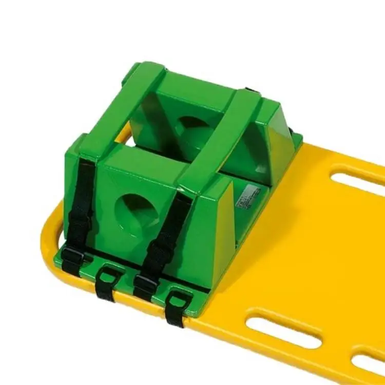 Medresq First Aid CE ISO Head Immobilizer X-ray CT Plastic Spinal Board Ambulance Stretcher Head lock